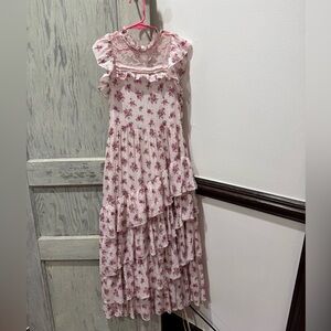 Mia Joy Floral Ruffle Maxi Dress Size 7